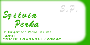 szilvia perka business card